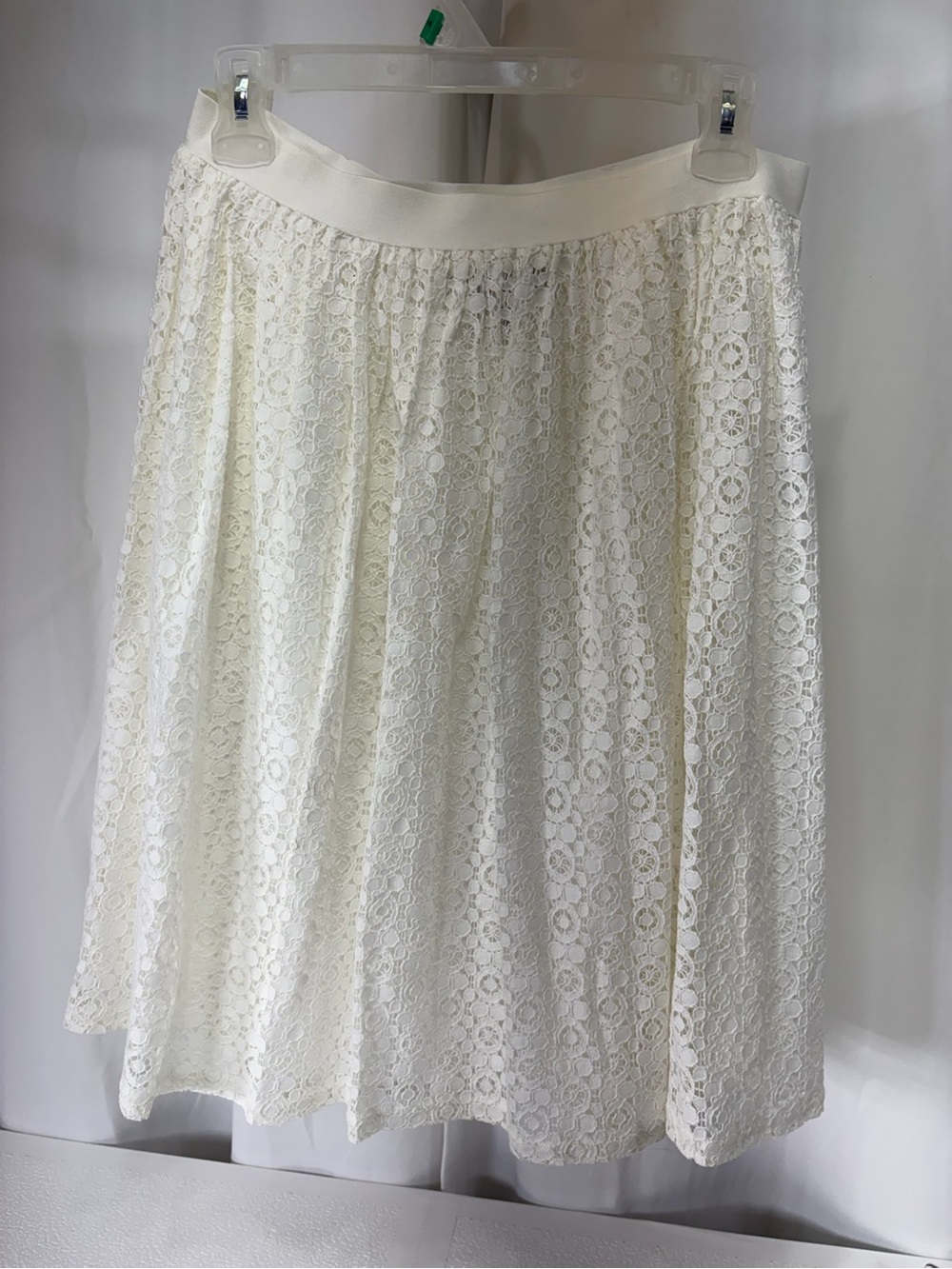 Chaps Cream Lace Skater Skirt 3239